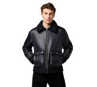 Wrangler Shearling Jacket Chaqueta, Negro, M Hombres