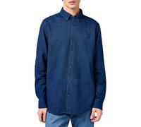 Wrangler Shirt Camiseta, Indigo Oxford, XL Hombres