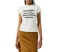 Wrangler Shrunken Band tee Camiseta para Mujer, Vintage White, L