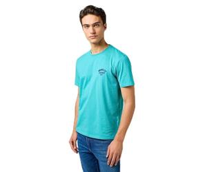 Wrangler Small Logo tee Camiseta, Gris Claro, M Hombres