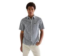 Wrangler SS Chambray Shirt Camisa, Rayas oscuras, 3XL para Hombre