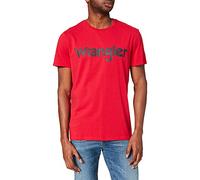 Wrangler SS Logo tee T-Shirt Camiseta, Infrared, XL para Hombre