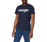 Wrangler SS Logo tee T-Shirt Camiseta, Real Navy 1, L para Hombre