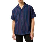 Wrangler SS Resort Shirt Camiseta, Azul a Rayas, XL Hombres