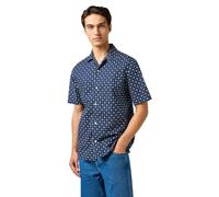 Wrangler SS Resort Shirt Camiseta, Blue Geo, L Hombres