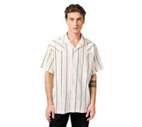 Wrangler SS W Resort Shirt Camiseta, Natural Stripe, L Hombres