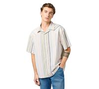 Wrangler SS W Resort Shirt Camiseta, Natural Stripe, S Hombres