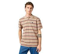 Wrangler Stripe Polo Shirt, Caqui, M Hombres
