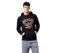 Wrangler Sudadera con Capucha para Hombre Americana, Negro, S