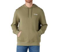 Wrangler - Sudadera Con Capucha Para Hombre Regular Fit Logo Khaki Verde