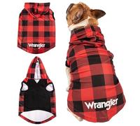 Wrangler Sudadera con capucha para perro - Suéter de forro polar para perro con agujero para correa, sudadera de invierno frío para perros pequeños, medianos y grandes, ropa de perro de primera