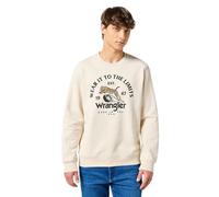 Wrangler Sudadera con Cuello Redondo, Blanco Vintage, M para Hombre