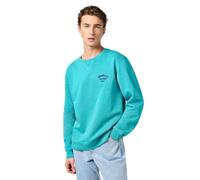 Wrangler Sudadera para Hombre Small Logo Crew, Gris Claro, M