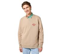 Wrangler Sudadera para Hombre Small Logo Crew, Timberwolf., M