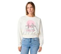 Wrangler Sudadera Relajada para Mujer, Blanco Vintage, M