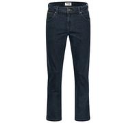Wrangler Texas - Vaqueros elásticos para hombre, corte regular, rectos auténticos, azul y negro, 48W / 32L