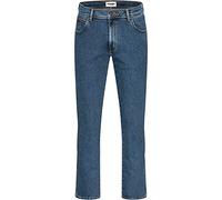 Wrangler Texas - Vaqueros elásticos para hombre, corte regular, rectos auténticos, Stonewash, 44W / 34L