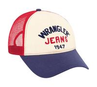 Wrangler Trucker Cap Gorra de béisbol, Blanco, Talla única Unisex Adulto