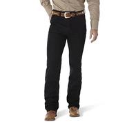 Wrangler - Vaqueros Ajustados de Corte Cowboy para Hombre, Negro elástico, 30W x 32L