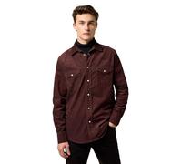 Wrangler Western Cord Shirt Camiseta, marrón, M Hombres