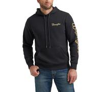 Wrangler Western Men's Long Sleeve Hoodie Sudadera con Capucha, Negro Azabache, L para Hombre