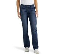 Wrangler Western Mid Rise Stretch Straight Leg Jean Jeans, Piedra Oscuro, 0W x 32L para Mujer