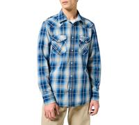 Wrangler Western Shirt Camiseta para Hombre, Buffalo Indigo, L
