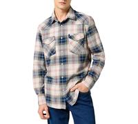 Wrangler Western Shirt Camiseta para Hombre, Navy Red, S