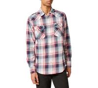 Wrangler Western Shirt Camiseta, Red Blue, M para Hombre