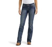 Wrangler Women's Misses Western Mid Rise Stretch Straight Leg Jean, Brianna, 9W x 32L