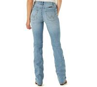 Wrangler Women's Willow Mid Rise Performance Waist Boot Cut Ultimate Riding Jean, Light Wash, 11-32