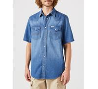Wrangler Wrangler - Camisa de hombre manga corta. Azul Talla S