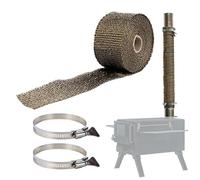 Wrap, cortafuegos, cinta de aislamiento de tubo, removable de calor resistente a la protección, protección de seguridad para cable eléctrico, Fireplace, Heater, Exhaust, Fiberglass, acero inoxidable