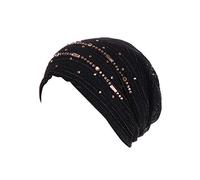 Wrap Muslim Cap Turbante Mujer Rhinestone Hat Baseball Caps New Cap Niños Original Azul, Negro , Talla única