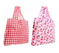 Wrapables Envirosax Lane - Bolsas de compras reutilizables, cereza, juego de 2