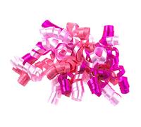 WRAPAHOLIC 12 lazos adhesivos rizados accesorios de regalo - combinaciones de colores mezclados Fushcia/rosa, perfecto para Navidad, cumpleaños, vacaciones, decoraciones de fiesta