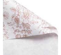WRAPAHOLIC 20 hojas de papel de regalo de flores - 22.4 x 22.4 pulgadas, papel de regalo de ramo floral vintage, impermeable, papel de embalaje para boda, regalo de cumpleaños, bricolaje