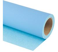 WRAPAHOLIC Rollo de papel de regalo azul bebé, mini rollo de tacto sedoso, 17 pulgadas x 16.5 pies, diseño de color sólido, perfecto para cumpleaños, vacaciones, bodas, baby shower