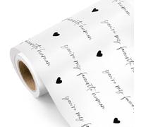 WRAPAHOLIC Rollo de papel de regalo para el día de San Valentín, mini rollo, 17 pulgadas x 33 pies, diseño humano eres mi favorito, perfecto para bodas, aniversarios, fiestas, vacaciones