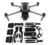 WRAPGRADE Adhesivo de Piel Compatible con dji Air 3S Accent Color (Black Bumpy Camo)