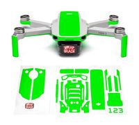 WRAPGRADE Skin Conjunto de Pegatinas Compatible con dji Mini 2 | Accent Color (NEON GREEN)