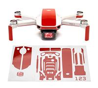 WRAPGRADE Skin Conjunto de Pegatinas Compatible con dji Mini 2 | Accent Color (SUPER RED)
