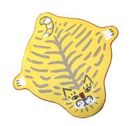 Wrapping Cloth, Tiger Pattern Lunch Wrap, 17.7x19.7 Inch Odor-Resistant Smart Adhesive, Space-Saving Solution Wrap for Travel, Business Trip, Picnic, Commuting, Yellow