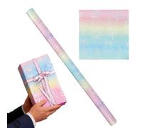 Wrapping Paper Sheets, Valentines Day Iridescent Gradient, Festive Wrapping Paper Use, Premium Material, Vibrant Color Design, Birthday Party Family Wedding Seasonal Celebration Gift Packaging