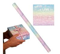 Wrapping Paper | Valentine's Day Iridescent Gradient Gift Wrap Roll | Festive Decorative Wrapping Sheets | for Adults Children Birthday Party Wedding Family Gathering Seasonal Celebrations