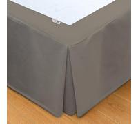 Wrappybag Falda de Cama Cubrecanapé 135 x 200 cm - Funda Somier con Faldones de Cama Largos hasta el Suelo - Renueva, Protege y Cubre tu Somier - Color Topo - 8 Tamaños