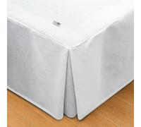 Wrappybag Falda de Cama Cubrecanapé 180 x 200 cm - Funda Somier con Faldones de Cama Largos hasta el Suelo - Renueva, Protege y Cubre tu Somier - Color Blanco - 8 Tamaños