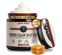 Wrath & Remedy Sebo de ternera orgánica batida a mano para la piel, 100 ml (sin fragancia), crema hidratante de sebo de vaca con hierba y bálsamo de miel para pieles sensibles y sedosas, con eczema