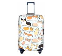 Wratle Funda protectora elástica para maleta, para equipaje de 45,7 a 76,2 cm, color pavo real fresco, Patrón Corgi, XL