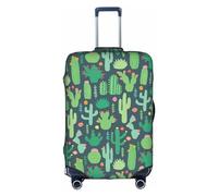 Wratle Funda protectora elástica para maleta, para equipaje de 45,7 a 76,2 cm, color pavo real fresco, Bonita ilustración de cactus sin costuras, S